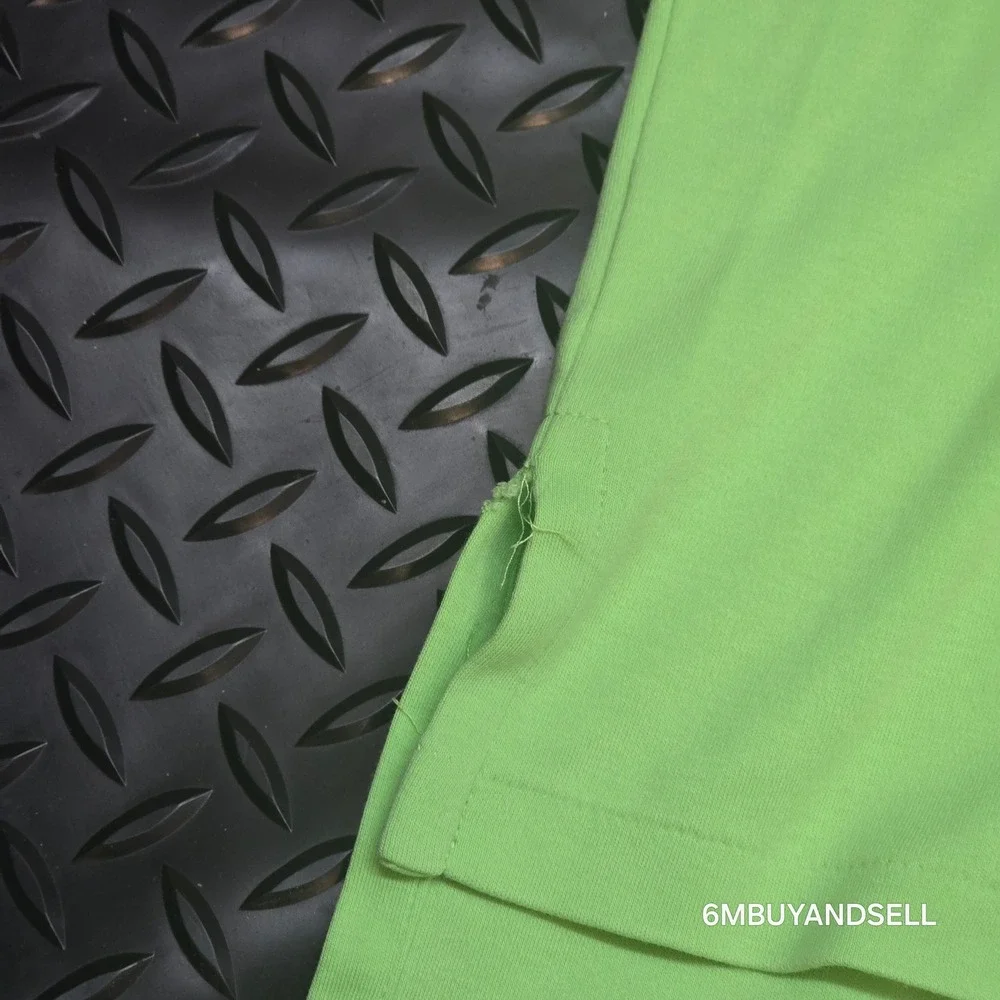 Polo Ralph Lauren Mens Large Lime Green Short Sleeve Pique Cotton Polo Shirt